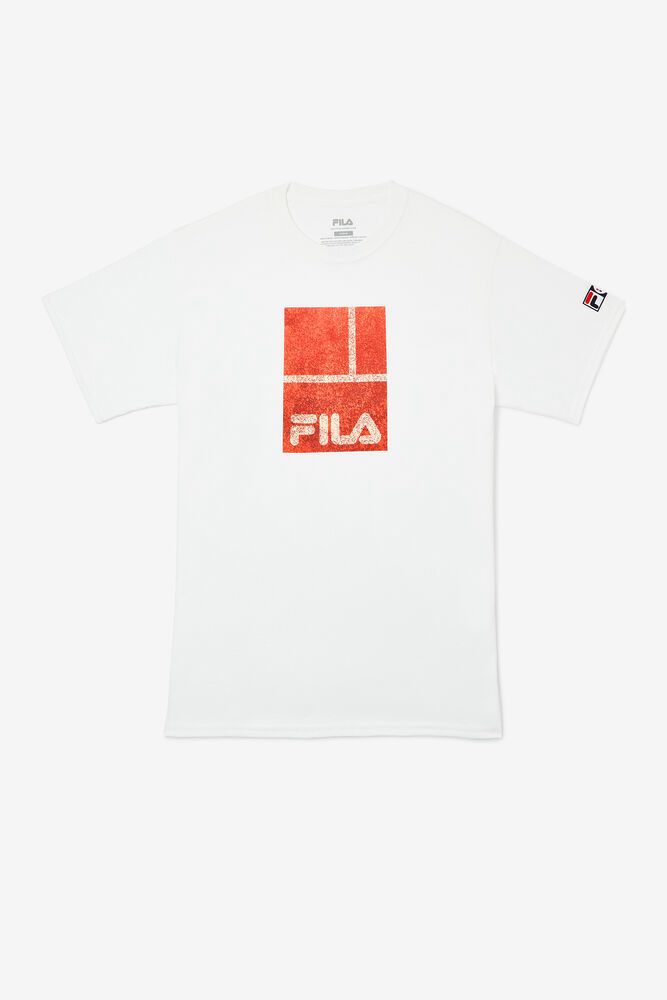 Fila Paris T-Shirt White - Mens - 07562NIOB